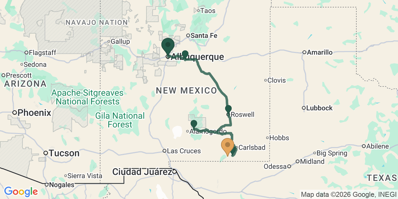 Albuquerque to Carlsbad Caverns: New Mexico Desert Road Trip on US-285 & US-82