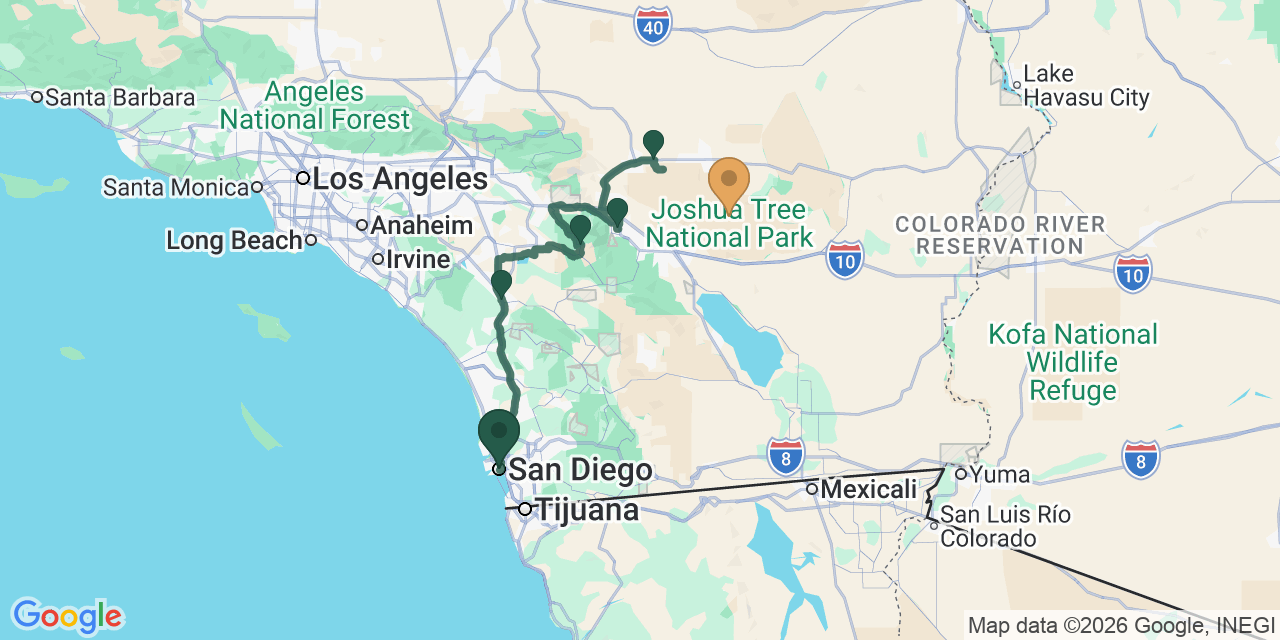 San Diego to Joshua Tree via Temecula and Palm Springs: The Fall Desert Loop