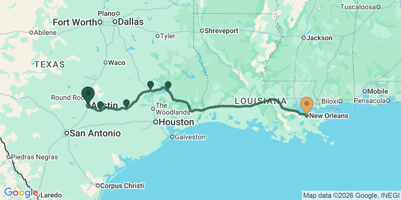 Austin to New Orleans via the Cajun Prairie: US-290, US-190, and the Forgotten Louisiana Heartland
