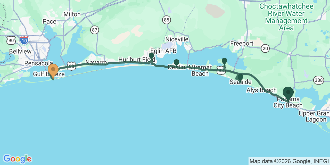 Florida Panhandle to Pensacola Beach: Gulf Coast Road Trip on US-98