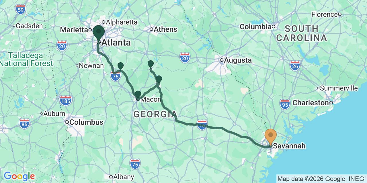 Atlanta to Savannah the Long Way: Georgia's Antebellum Back Roads via Macon, Milledgeville & the Oconee River Corridor