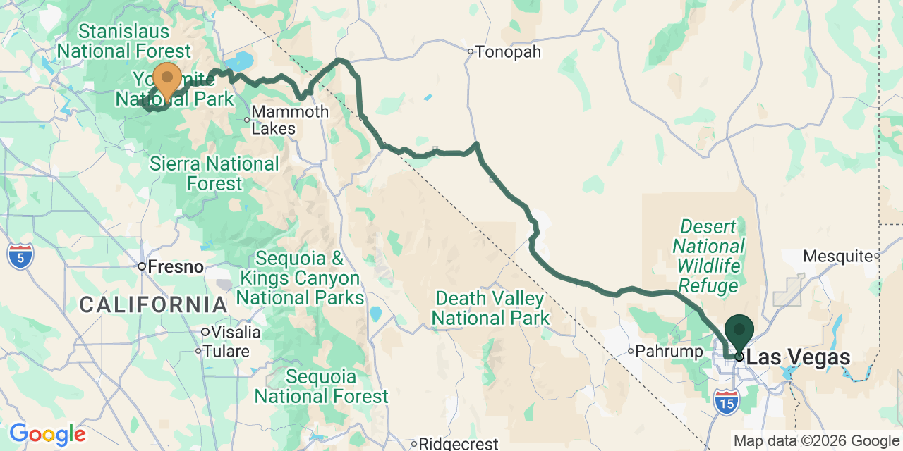Las Vegas to Yosemite via Death Valley & Mammoth Lakes: The Fall Road Trip Route